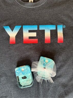 YETI Charcoal Tee with Gradient Logo
